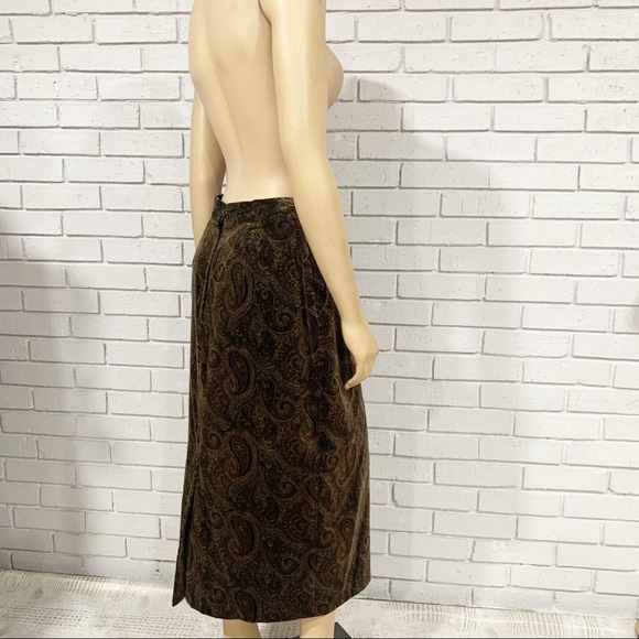 Michelle Stuart Vintage Brown‎ Paisley Midi Skirt - Picture 15 of 16